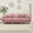 Pink + Polyester + 3 Seat, variant on Boucle Fabric 3-seater Sofa Couch With Distinctive Shell-shaped Armrests,Cylindrical Legs Wrapped with Self-fabric,Coffee Color