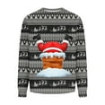 thumbnail image 4 of EchfiProm Mens Graphic Sweatshirts Christmas Funny Print Red Vintage Xmas Crewneck Shirts for Men L, 4 of 4