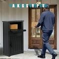 thumbnail image 4 of 24.2"×18.6"×44.1" Black Package Delivery Box for Outside, Outdoor Storage with Lockable Secure, Anti-Theft Parcel Drop Boxes Outdoor Package Delivery and Waterproof for Porch, House, Curbside, 4 of 6
