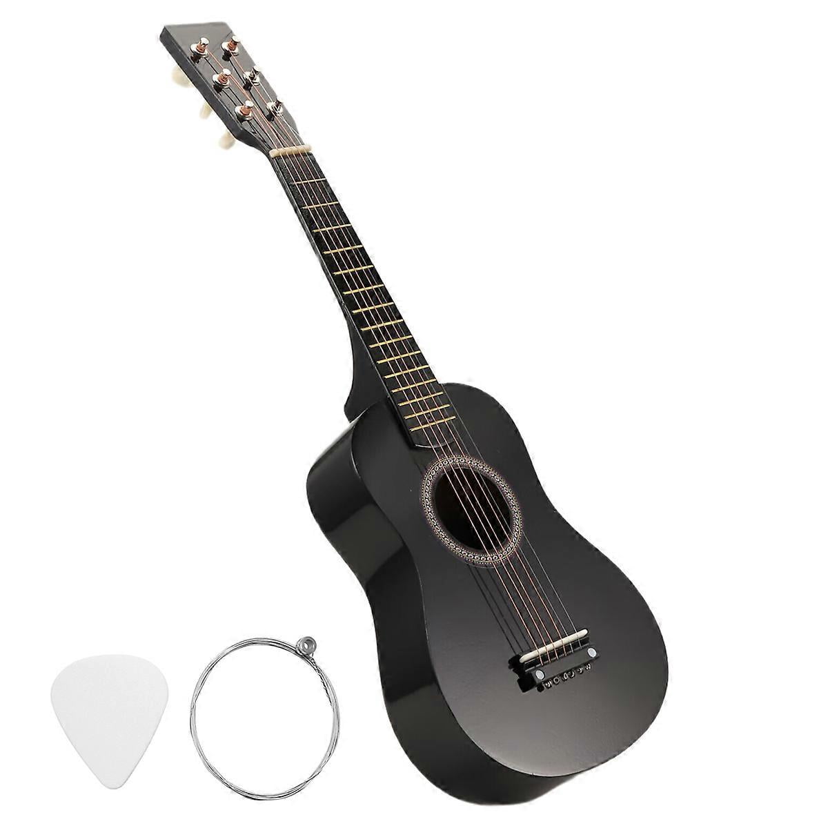 Mini String Guitar Mini 23 Inch Basswood 12 Frets 6 String Acoustic Guitar with Pick and ...