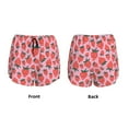 thumbnail image 5 of Picia Cartoon Strawberry Pattern Women's 2 in 1 Athletic Running Shorts High Waisted Workout Casual Gym Sweat Shorts with Comfy Liner Zipper Pockets-, 5 of 9