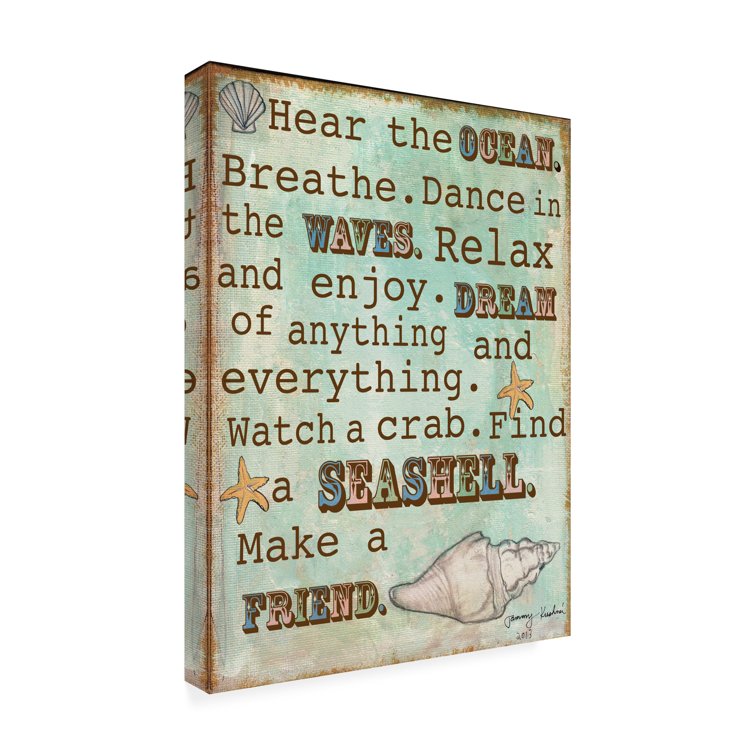 Trademark Fine Art 'Seashells' Canvas Art by Tammy Kushnir