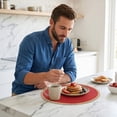 thumbnail image 5 of Braided Round Placemats 15 Inch Woven Table Mats Non- Washable Thin Edge Place Mats for Kitchen Dining Table Decor - Heat Resistant Placemats for Dining Outdoors Parties Use, 5 of 7