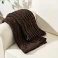 thumbnail image 7 of Battilo Dark Brown Throw Blanket for Couch,Soft Chocolate Brown Chenille Knit Throw Blanket,51"x67", 7 of 7