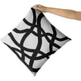 thumbnail image 4 of Black and White Throw Pillow Covers 16x16 Set of 2 Bohemian Minimalist Abstract Line Geometric Decorative Pillows Boho Design Modern Art Pillowcase Cotton Square Cushion Couch Sofa Bed, 4 of 6