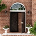 thumbnail image 2 of 64" X 80" Prehung Security door Universal/Reversible Hinging White Surface Mount Steel Security Door With Perforated Metal Screen Without Lock, 2 of 5
