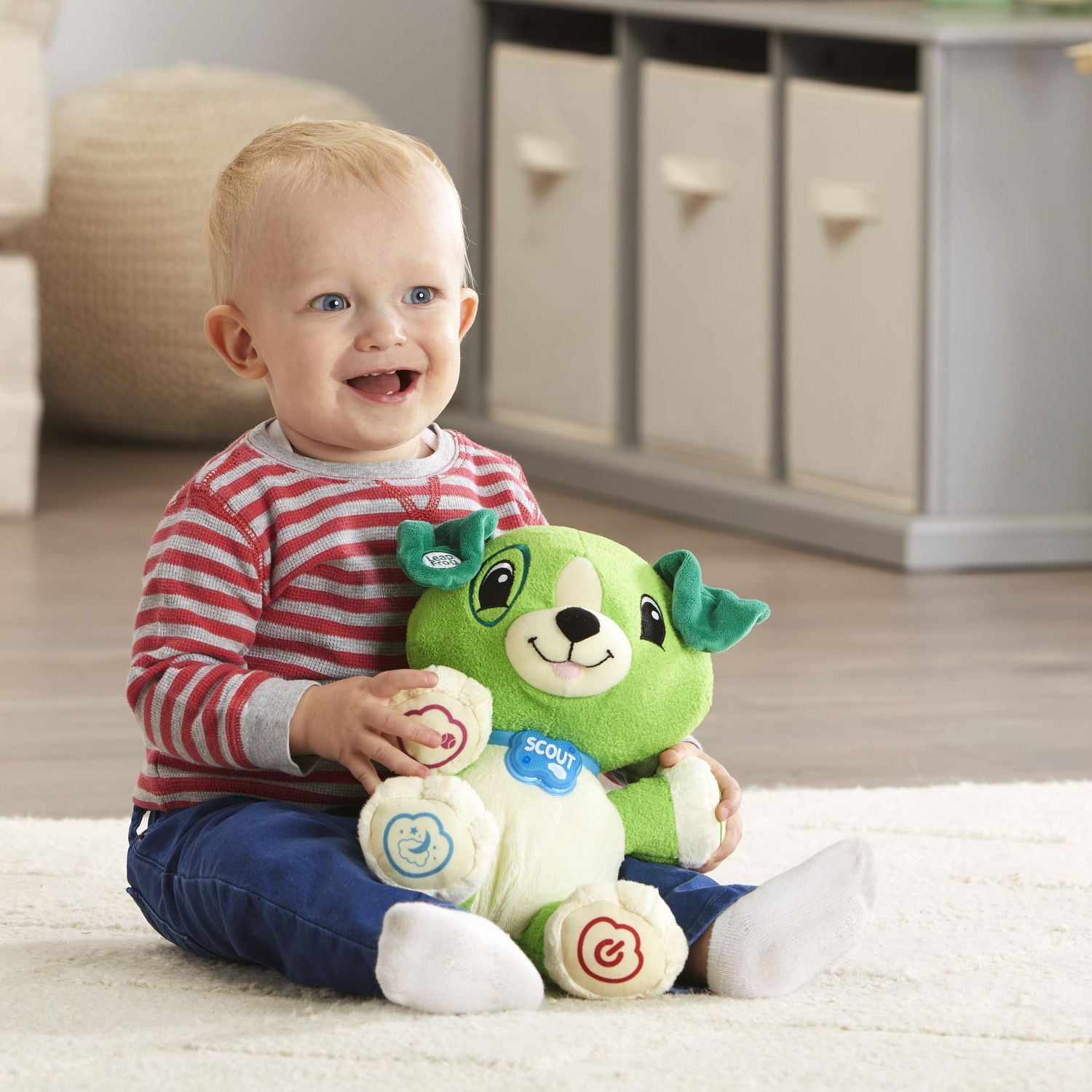 LeapFrog Mon Ami Scout, peluche pour bébé, musique et berceuses, contenu éducatif pour les bébés et les jeunes enfants