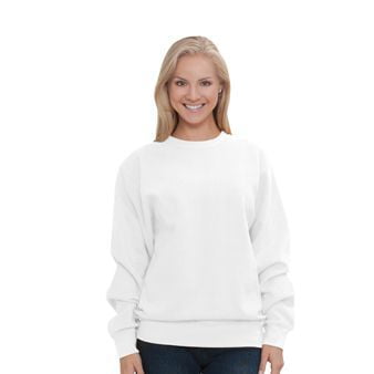 - Wholesale 12 x OTTO 8.0 oz. Cotton Blend Fleece Unisex Classic Crewneck Sweatshirt - White - (12 Pcs)