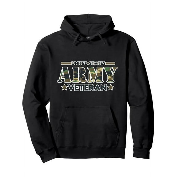 Veteran Shirt for Men - United States Army Veteran Pullover Hoodie, Casual Hooded Sweatshirt, Perfect for Daily Wear, Casual Outings