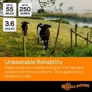 Gallagher M360 110 volt Electric Fence Energizer 55 mi. Black/Orange