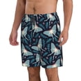 thumbnail image 2 of KLL Glowing Butterfly Men's Casual Summer Beach Shorts Hawaiian Shorts with Pockets-XX-Large, 2 of 5