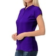 thumbnail image 2 of Basico Women Junior's Short Sleeve Slim Fit  Polo Shirt  100% Cotton, 2 of 4