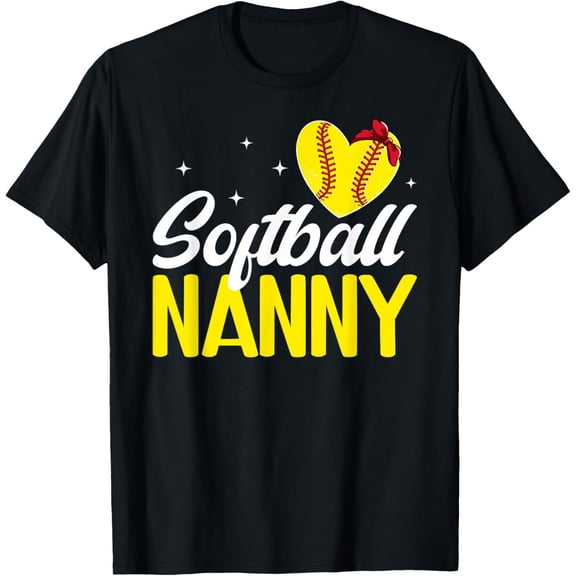 Playful Comfort Tee - Softball Nanny Grandma Proud Nanny Of A Softball Player T-Shirt