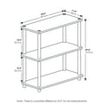 thumbnail image 2 of Furinno Wire 3-Tier Industrial Style Metal Frame End Table, Side Table, Finn Oak, 2 of 5