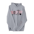 thumbnail image 4 of NinXxx Women's DOD IS GOOD Long Sleeve Hooded Pullover Hoodie Grey XL, 4 of 4