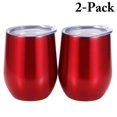 thumbnail image 1 of Coofit 2 Pcs Gobelets à Vin en Acier Inoxydable Isolés Gobelets à Boire Gobelets à Bière avec Couvercle, 1 of 10