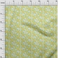 thumbnail image 3 of oneOone Rayon Yellow Fabric Floral Sewing Craft Projects Fabric Prints By Yard 56 Inch Wide, 3 of 4