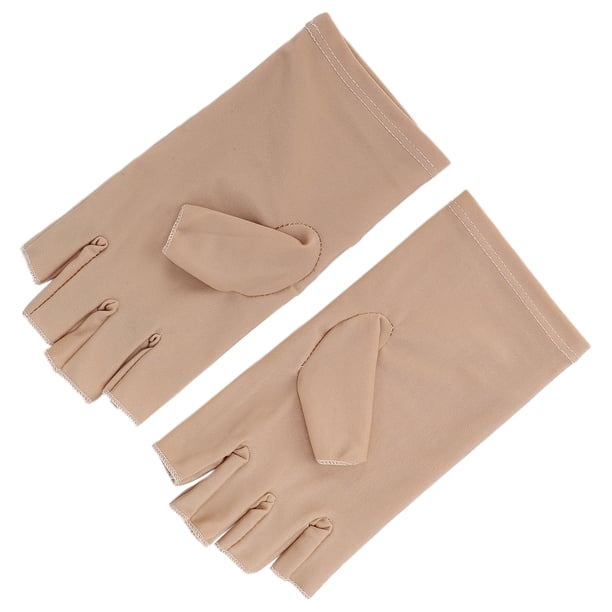 Guantes anti uv para manicura, Guantes Profesionales anti uv de fibra de algodón para decoración de uñas, Guantes con protección uv, Herramienta de manicura