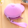 thumbnail image 4 of Mini Coin Case Creative Baseball Change Purse Silicone Zipped Wallet Cartoon Candy Color Handbag Waterproof Clutches (Red), 4 of 8