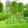 thumbnail image 2 of Gymax 71'' x 71'' U-Shaped Garden Trellis w/Tear-resistant Netting Sharp Ground Stakes, 2 of 10