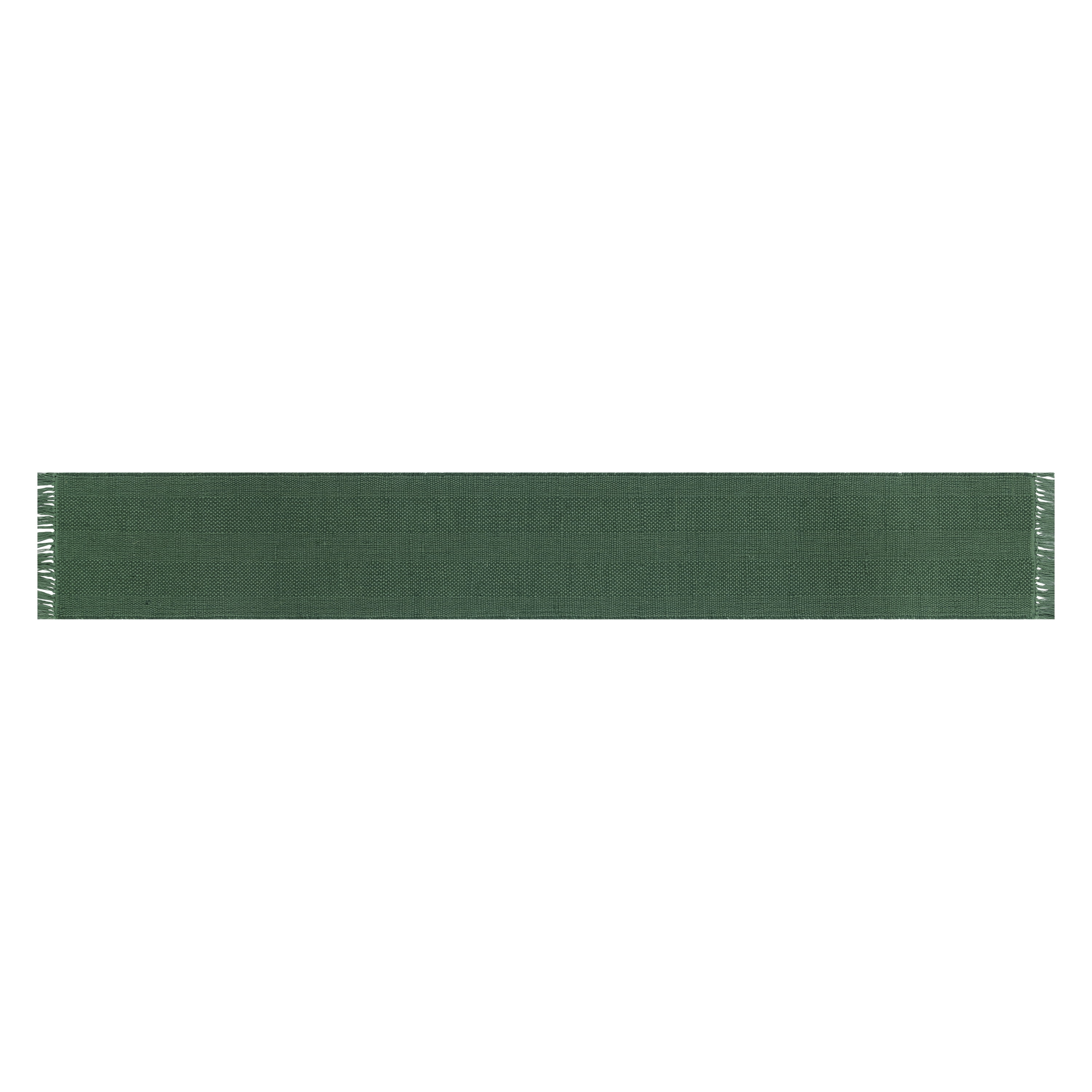 Holiday Chunky 13" x 72" Table Runner - 80% Jute, 20% Cotton, Green