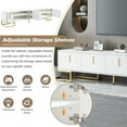 thumbnail image 2 of Aukfa Modern TV Stand for TVs up to 80'' with Metal Handles & Cabinet for Living Room, White, 2 of 8