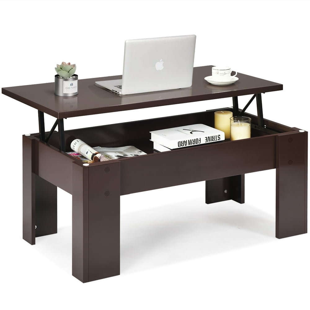 Costway Lift Top Coffee Table PopUP Cocktail Table w/Hidden