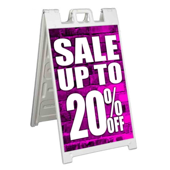 Sale Up To 20 Percent Off (24" X 36") Standard A-Frame Signicade, Includes Decal Applied To Stand