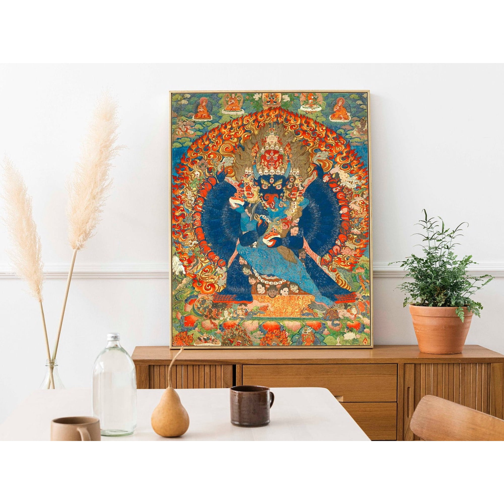 Tibetan Thangka Depicting Vajrabhairava (Premium Giclée Art Print of Traditional Buddhist Painting) Wall Art / Home Decor available, Poster Only