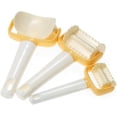 thumbnail image 1 of Kit de moldes para galletas de plástico, cortador cuadrado redondo, rodillo para galletas, herramienta de repostería de 4 cm/6 cm/7 cm con cortador de encaje, juego de 3 piezas JAMW Sencillez, 1 of 5