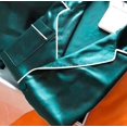 thumbnail image 4 of Womens Silk Satin Pajamas Set Sleepwear Loungewear,Green, 4 of 5
