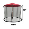 thumbnail image 3 of up to 30% Off!grille,Black Patio Umbrella Mosquito Netting,Double Zipper Door,Polyester Mesh,Universal Market Table Umbrellas,Cantilever Offset,Outdoor Use,Bug Proof,Insect Barrier|plastic,Black, 3 of 8