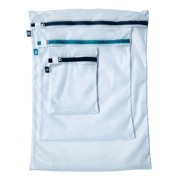 HKquanlin 3 Pack White Polyester Mesh Laundry Wash Bags, Assorted Sizes Garment Washing Pouches