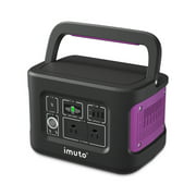 imuto Portable Power Station 600W, 622Wh Solar Generator with 2 AC Outlets/1 PD 100W USB C & 2-Port Fast Recharged Power Supply CPAP Backup Battery for Camping RV Home Emergency (Solar Panel Optional