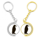 thumbnail image 1 of Black Penguin retrato animal Anillo de oro de metal llavero llavero, 1 of 4