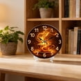 thumbnail image 3 of Hoease 10 Inch Silent Wall Clock, Glowing Coffee Steam Decorative Wall Clock, Battery Operated Non-Ticking Round Clock for Kitchen Living Room Coffee Lover Home Decor, 3 of 10