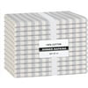 Linen Hub 12 Pack Everyday Use Stripe Cloth Napkins 17x17 - Grey