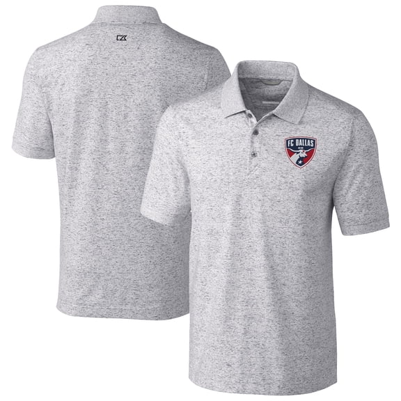 Men's-Cutter & Buck  Gray FC Dallas Advantage Tri-Blend Space Dye Polo