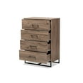 thumbnail image 3 of Baxton Studio Daxton Modern and Contemporary Rustic Oak Finished Wood 4-Drawer Storage Chest, 3 of 9