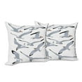 thumbnail image 6 of Ambesonne White Throw Pillow Cover 2 Pack, Flying Seagulls Cartoon, 24", Black White, 6 of 6
