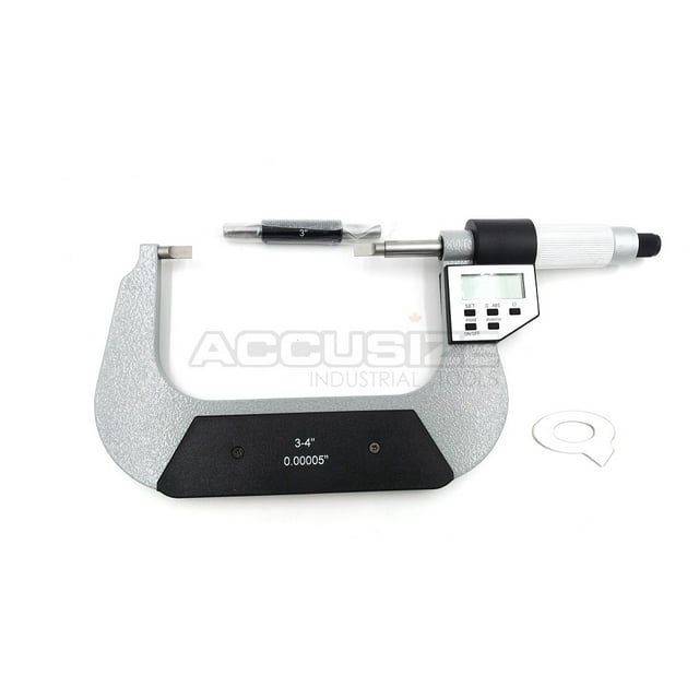 Accusize - 3-4" x 0.00005'' Blade Electronic Digital Micrometer Abs./Inc. Interchangeable, #2312-4010