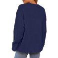 thumbnail image 7 of larppty Sweaters for Women 2025 Fall Long Sleeve Casual Loose Fit Knitted Basic Pullover Sweater Tops (Blue, S), 7 of 7