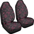 thumbnail image 3 of FOR U DESIGNS Heart Leopard Pattern Car Seat Covers Breathable Car Seat Cover Protector Set for Front Seat, 2 PCS Stretchy Auto Interior Covers Fit for SUV, Truck, Van, 3 of 7