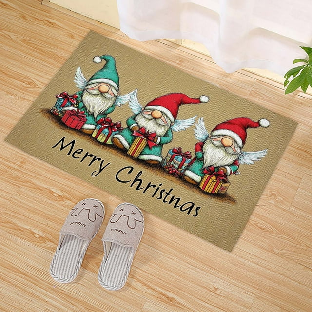 GUANGHONG Festive Christmas Doormat Non Indoor/Outdoor Holiday Rug for Home Decoration for Adding Festivity To Your Home! Soft Shag Area Rug 8by10 Area Rugs Throw Blankets