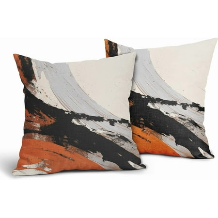 Black Orange Pillow Covers 16×16 Inch Set of 2 Grey Black and Burnt Orange Decorative Outdoor Throw Pillow Covers Cotton Linen Square Pillowscase Cushion Covers for Sofa Couch Bedroom Living Room Black Orange Pillow Covers 16×16 Inch Set of 2 Grey Black and Burnt Orange Decorative Outdoor Throw Pillow Covers Cotton Linen Square Pillowscase Cushion Covers for Sofa Couch Bedroom Living Room