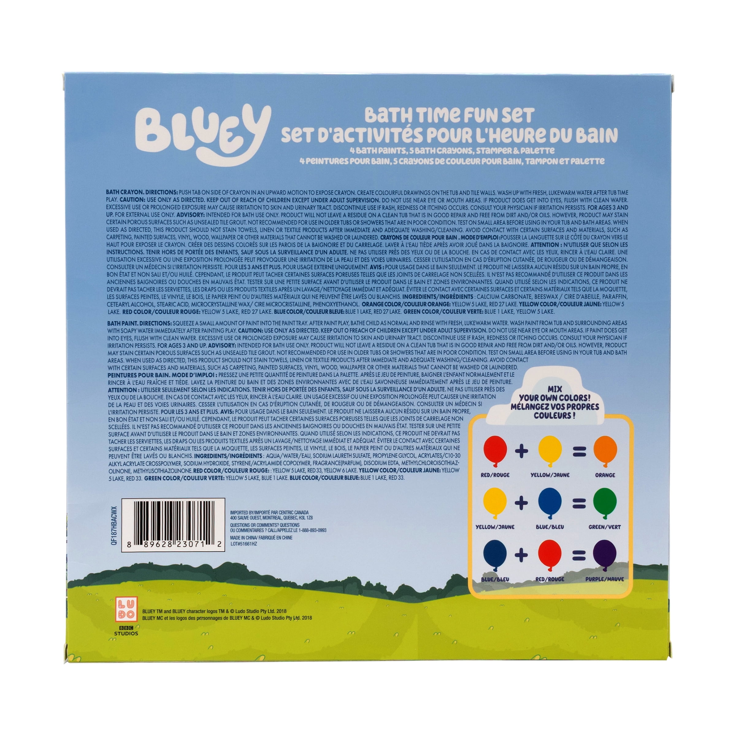 Bluey Bath Time Activity Set for Kids, Bluey Bath Time Activity Set