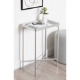 thumbnail image 2 of Kate and Laurel Celia Modern Mirrored Tray Side Table, 18 x 12 x 26, Silver, Foldable Rectangular End Table for Storage and Display, 2 of 2