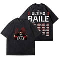 thumbnail image 2 of El Alfa El Ultimo Baile Tour Vintage Wash T-Shirts Women Men HipHop Cotton Short Sleeve Tee, 2 of 6