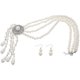 thumbnail image 2 of 1 Set Pearl Layered Necklace: Long Tassel Teardrop Choker Earring Set Baroque Faux Pearl Necklace Costume Statement Jewelry For Women Birthday, 2 of 3
