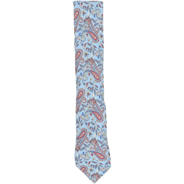 Altea Milano Cravate en Lin et Soie Beige Bleu / Rouge - Taille Unique